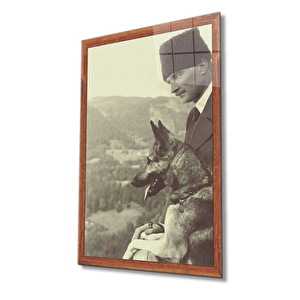 Atatürk Cam Tablo 36x23 cm