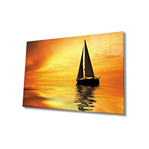 Gün Batımı Yelkenli Sunset Sail Table 36x23 cm
