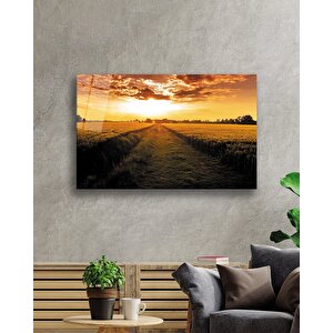 Gün Batımı Manzara Cam Tablo 50x70 cm
