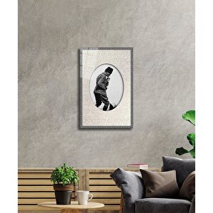 Çerçeveli Atatürk Cam Tablo 90x60 cm