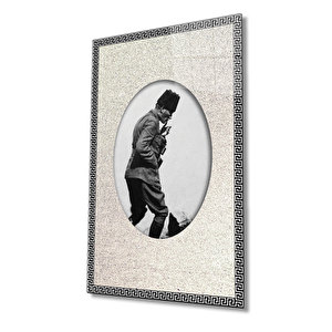 Çerçeveli Atatürk Cam Tablo 36x23 cm