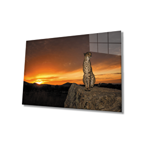 Gün Batımı Çıta Cam Tablo Sunset Slat Table 50x70 cm