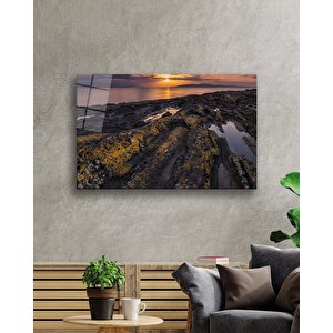 Gün Batımı Manzara Cam Tablo 36x23 cm