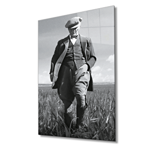 Atatürk Cam Tablo 36x23 cm