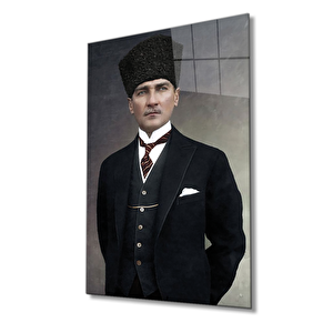 Atatürk Cam Tablo 90x60 cm