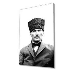 Atatürk Cam Tablo 36x23 cm