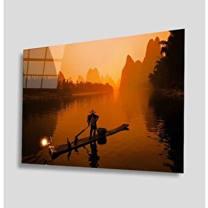 Gün Batımı Cam Tablo 50x70 cm