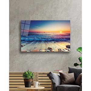 Gün Batımı Cam Tablo Sunset Table 36x23 cm