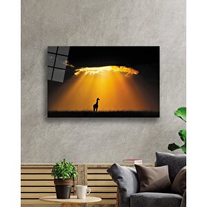 Gün Batımı Işık Hüzmesi Zürafa Sunset 36x23 cm