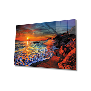 Gün Batımı Cam Tablo Sunset Table 110x70 cm