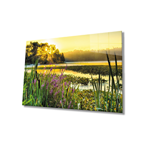 Gün Batımı Manzara Cam Tablo 50x70 cm
