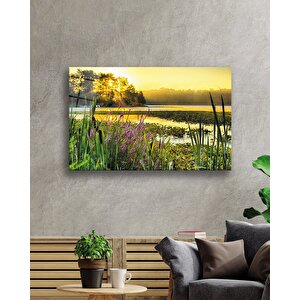 Gün Batımı Manzara Cam Tablo 36x23 cm