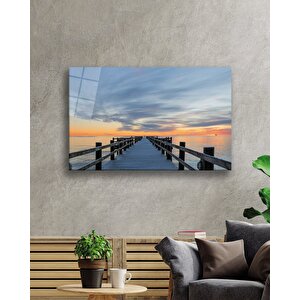 Gün Batımı Cam Tablo 36x23 cm