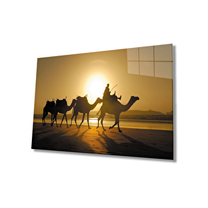 Gün Batımı Sahra Deve Sunset Sahara Camel Table