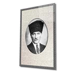 Çerçeveli Atatürk Cam Tablo 110x70 cm