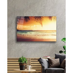 Gün Batımı Cam Tablo 36x23 cm
