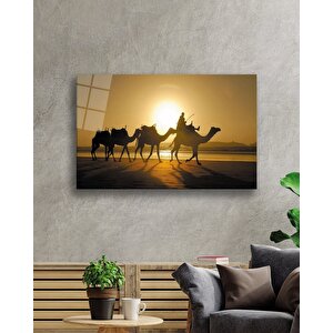 Gün Batımı Sahra Deve Sunset Sahara Camel Table 36x23 cm