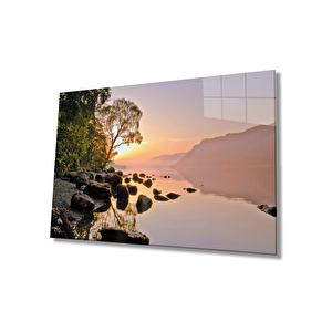 Gün Batımı Manzarası Cam Tablo 50x70 cm