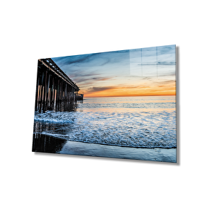 Gün Batımı Cam Tablo Sunset Table 36x23 cm