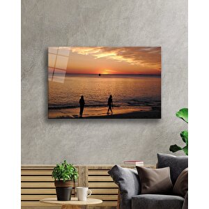 Gün Batımı Deniz Sahil Arkadaşlar 50x70 cm