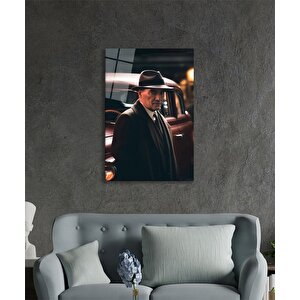 Yapay Zeka Atatürk Portresi Cam Tablo Ev Ve Ofis Duvar Dekoru 36x23 cm