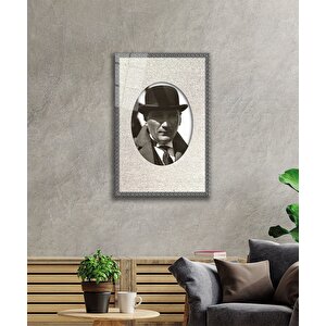 Çerçeveli Atatürk Cam Tablo 50x70 cm