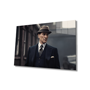 Yapay Zeka Atatürk Portresi Cam Tablo Ev Ve Ofis Duvar Dekoru 50x70 cm