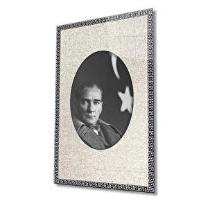 Çerçeveli Atatürk Cam Tablo 50x70 cm