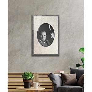 Çerçeveli Atatürk Cam Tablo 50x70 cm