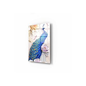 Tavus Kuşu Cam Tablo 50x70 cm