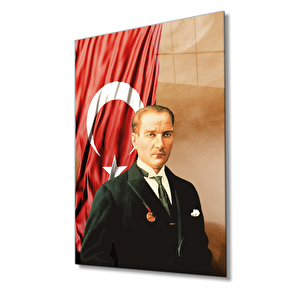 Atatürk Cam Tablo 36x23 cm