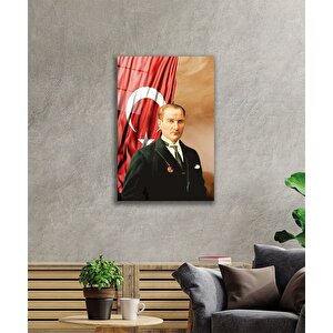 Atatürk Cam Tablo 36x23 cm