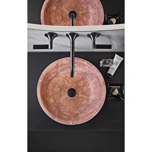 Kırmızı Traverten Honlu Çanak Lavabo Ntrvs15