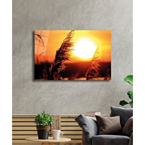 Sarı Güneş Cam Tablo Yellow 50x70 cm