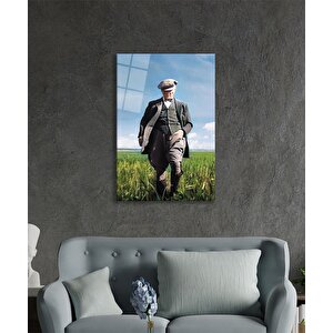 Atatürk Portresi Cam Tablo Ev Ve Ofis Duvar Dekoru 50x70 cm