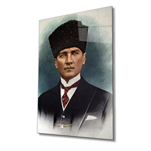Atatürk Cam Tablo 36x23 cm
