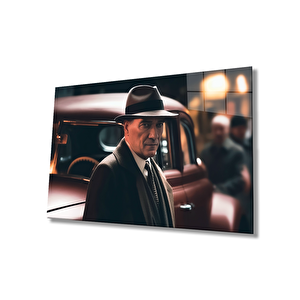 Yapay Zeka Atatürk Portresi Cam Tablo Ev Ve Ofis Duvar Dekoru 110x70 cm