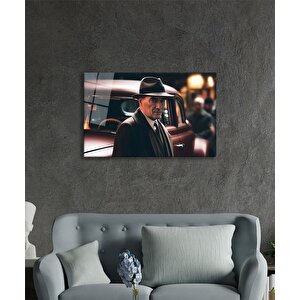 Yapay Zeka Atatürk Portresi Cam Tablo Ev Ve Ofis Duvar Dekoru 110x70 cm