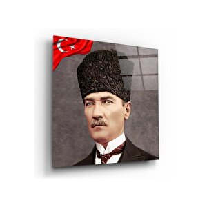 Atatürk Cam Tablo 30x30 cm