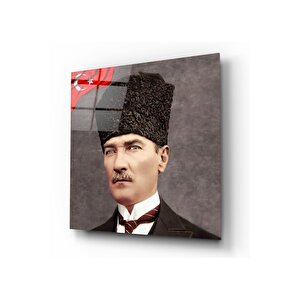 Atatürk Cam Tablo 50x50 cm