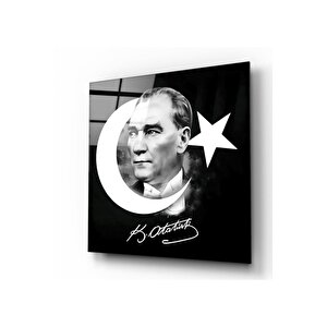 Atatürk Cam Tablo 30x30 cm