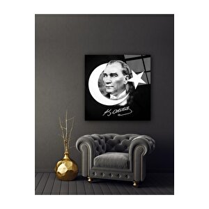 Atatürk Cam Tablo 30x30 cm