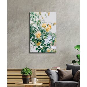 Sarı Gül Cam Tablo Yellow Flower 36x23 cm