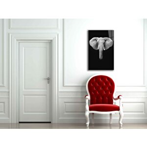 Fil Hayvan Cam Tablo 36x23 cm