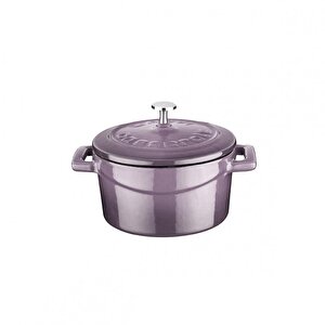 Döküm Mini Tencere. Folk Serisi Çap(ø)10 Cm. Mor