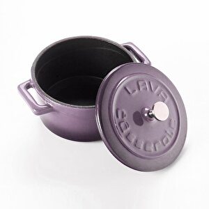 Döküm Mini Tencere. Folk Serisi Çap(ø)10 Cm. Mor