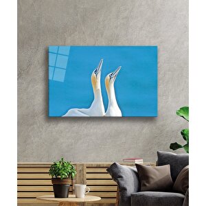 Pelikan Hayvan Cam Tablo 50x70 cm