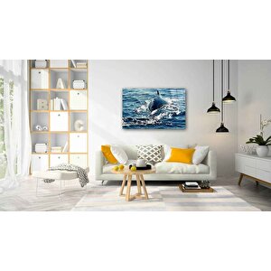 Sualtı Hayvan Cam Tablo 36x23 cm
