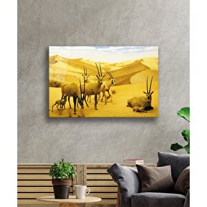Ceylan Hayvan Cam Tablo 90x60 cm