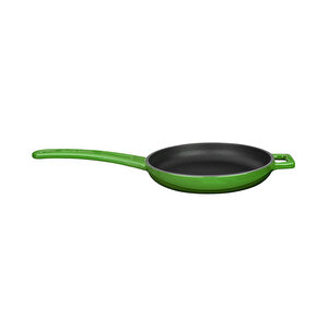 Döküm Yuvarlak Kızartma Tavası Döküm Demir Yekpare Saplı Çap(ø)16cm. Yeşil